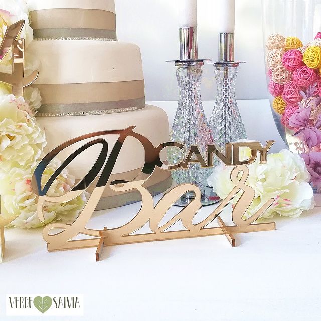 Scritta da appoggio “Candy Bar”