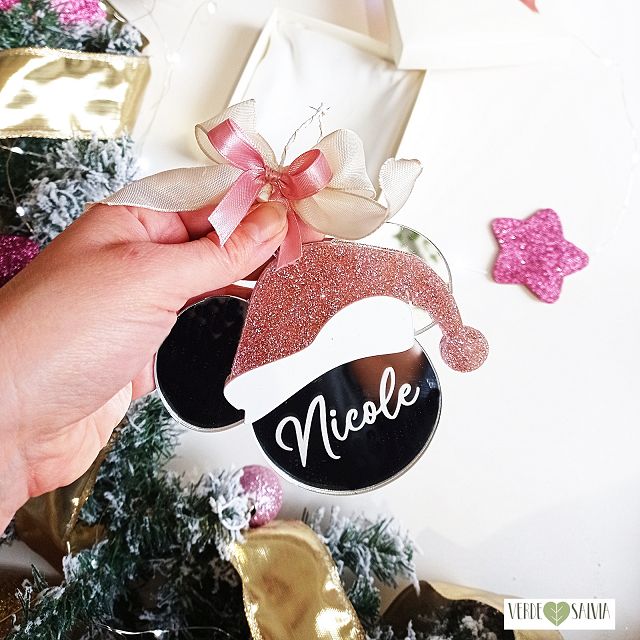 Decorazione natalizia personalizzata in plexiglass Minnie